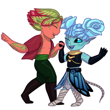 blue sylvari belongs to @sunsrefuge on tumblr