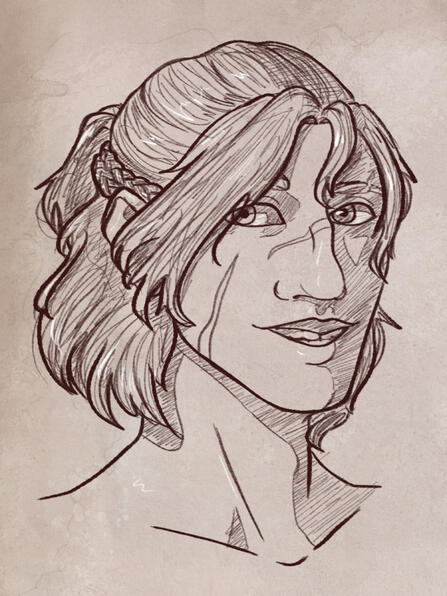 uncolored portrait